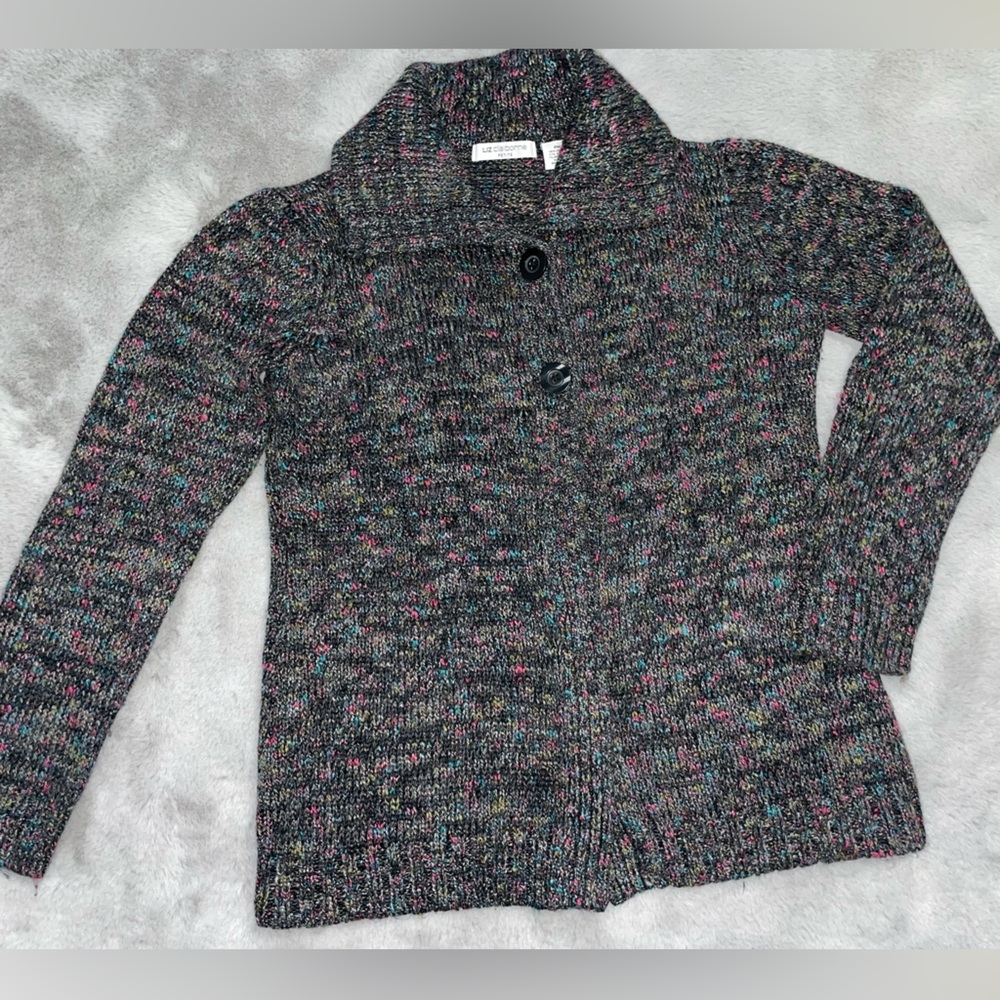 🍭Liz Claiborne Multicolor Knit Cardigan Sweater